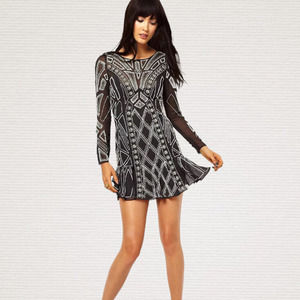 Needle and Thread Geo Pearl Mini Dress